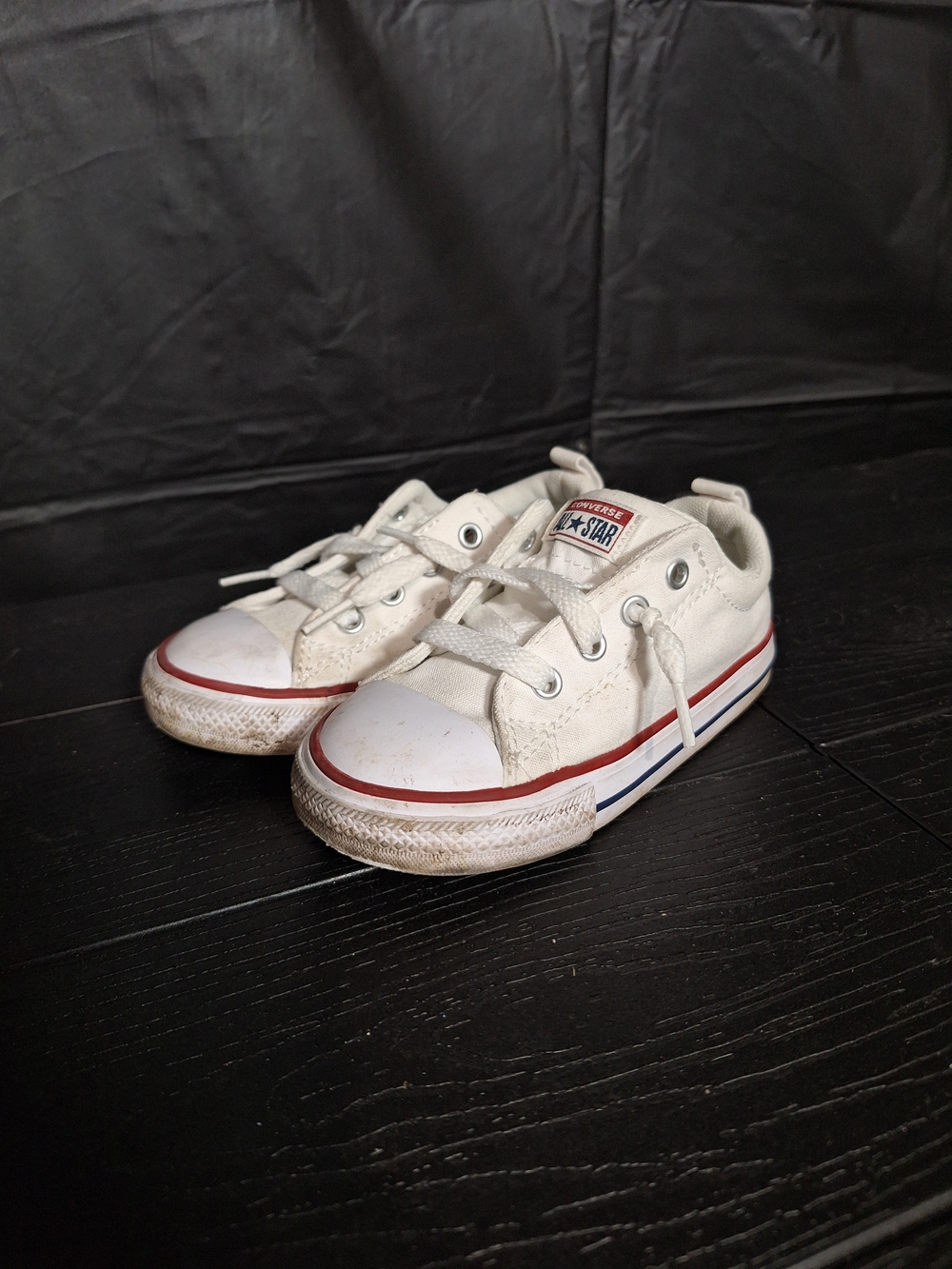Converse Kids' Chuck Taylor All Star Street Slip white - size 8 (toddler)